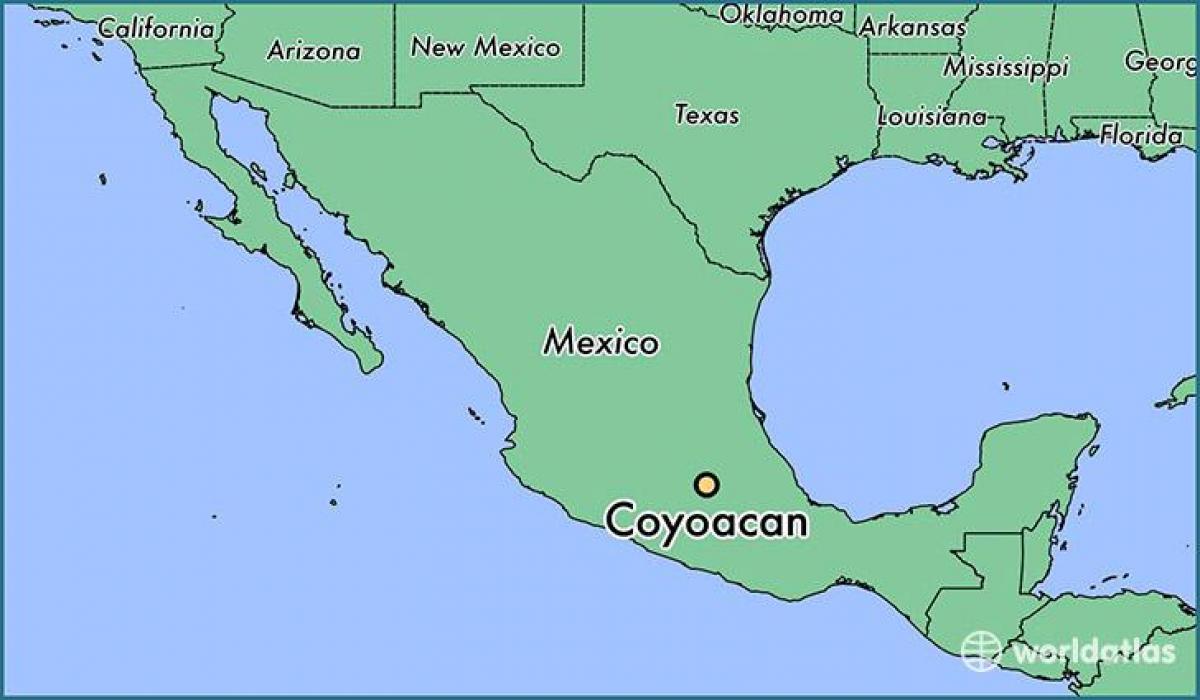 coyoacan Mexique carte de la Ville