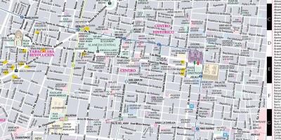 Carte de viser la Ville de Mexico