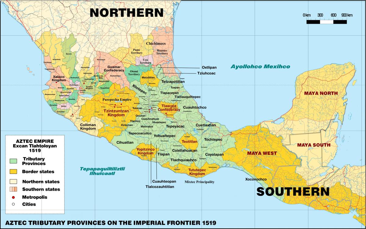 tenochtitlan Mexique carte