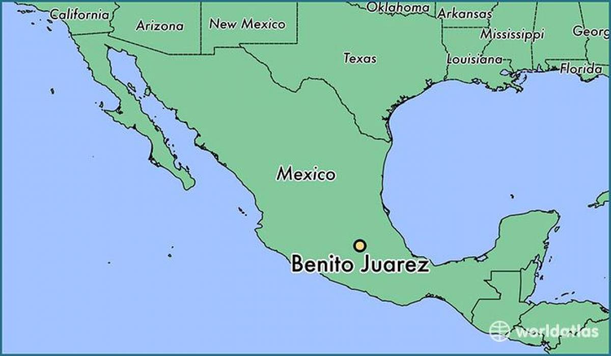 benito juarez de Mexico carte