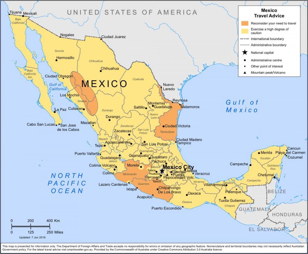 carte de la Ville de Mexico et dans les zones environnantes