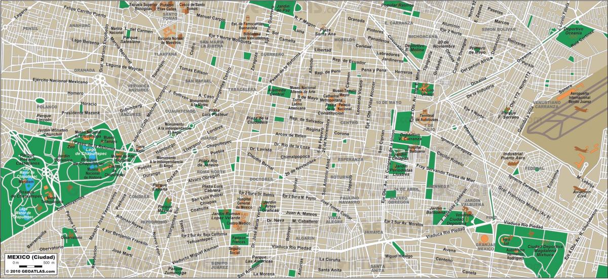 La Ville de Mexico street map