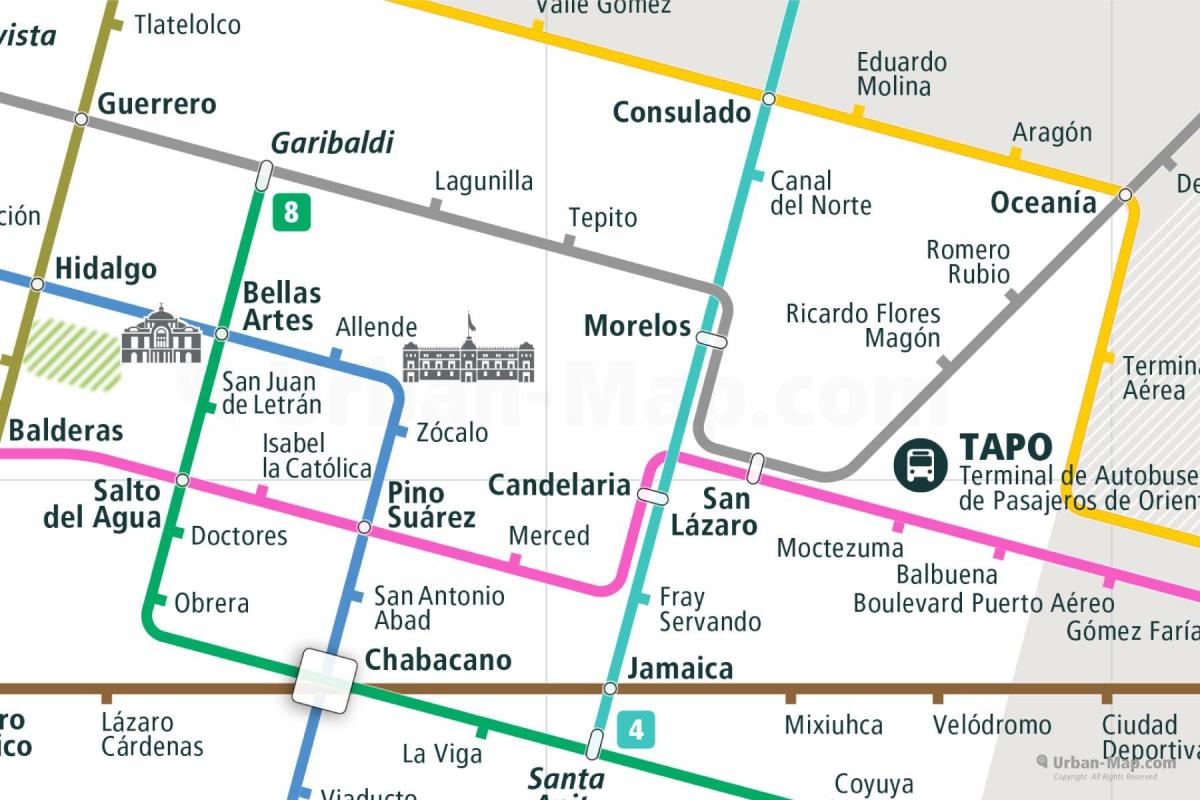 carte de tepito la Ville de Mexico 