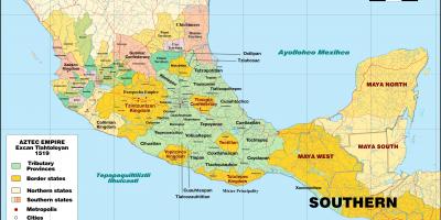 Tenochtitlan Mexique carte