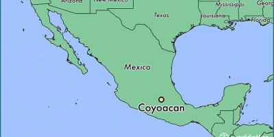 Coyoacan Mexique carte de la Ville