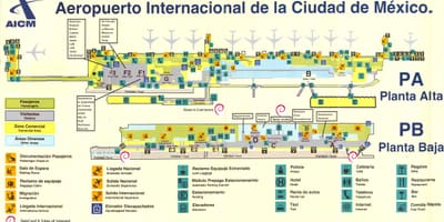 L'aéroport international de Mexico carte