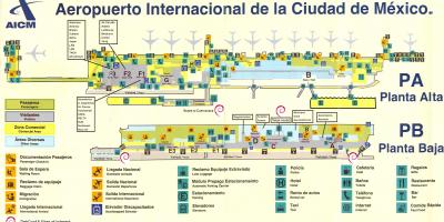 L'aéroport international de Mexico carte