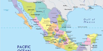 Carte de la Ville de Mexico état