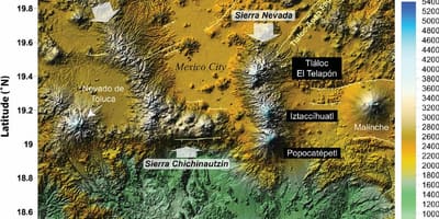 Carte de la Ville de Mexico élévation