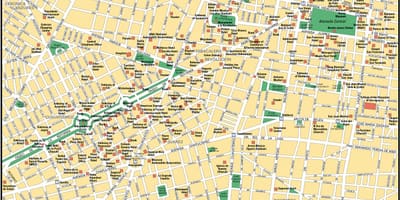 Carte de la Ville de Mexico points d'intérêt