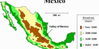 Carte de la vallée de Mexico